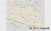 Shaded Relief 3D Map of Tog-Dheer, semi-desaturated