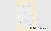 Classic Style 3D Map of Burao, single color outside