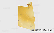 Physical 3D Map of Burao, cropped outside