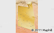 Physical 3D Map of Burao, satellite outside