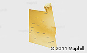 Physical 3D Map of Burao, single color outside