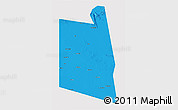 Political 3D Map of Burao, cropped outside