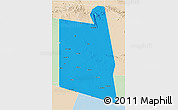 Political 3D Map of Burao, lighten