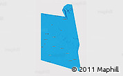 Political 3D Map of Burao, single color outside