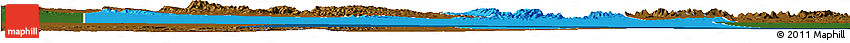 Political Horizon Map of Burao, darken