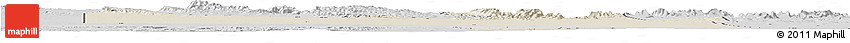 Shaded Relief Horizon Map of Burao, desaturated