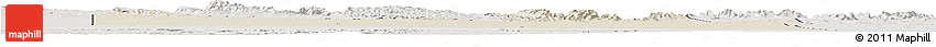 Shaded Relief Horizon Map of Burao, lighten, semi-desaturated
