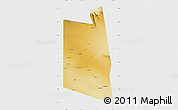 Physical Map of Burao, single color outside