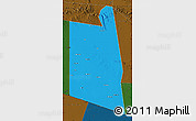 Political Map of Burao, darken