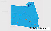 Political Panoramic Map of Burao, cropped outside