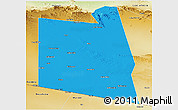 Political Panoramic Map of Burao, physical outside