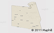Shaded Relief Panoramic Map of Burao, cropped outside