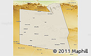 Shaded Relief Panoramic Map of Burao, physical outside
