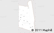 Classic Style Simple Map of Burao, cropped outside