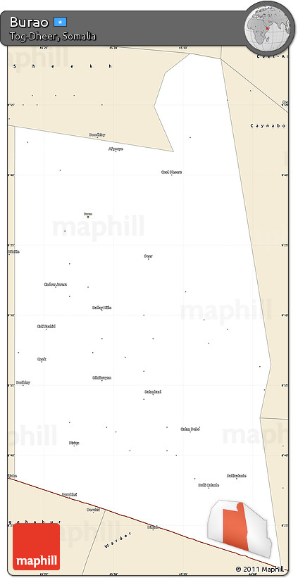 Classic Style Simple Map of Burao