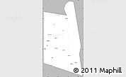 Gray Simple Map of Burao, cropped outside