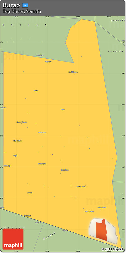 Savanna Style Simple Map of Burao