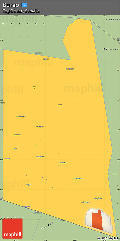 Savanna Style Simple Map of Burao