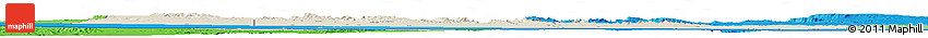 Shaded Relief Horizon Map of Tog-Dheer, political shades outside