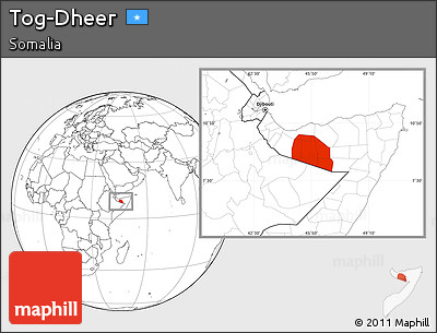 Blank Location Map of Tog-Dheer