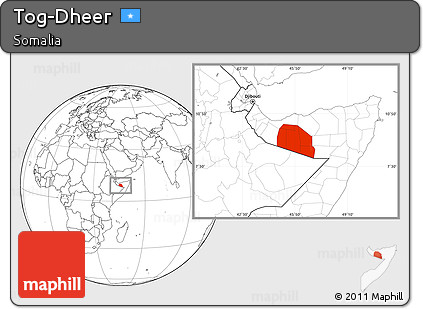 Blank Location Map of Tog-Dheer