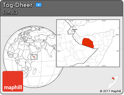 Blank Location Map of Tog-Dheer