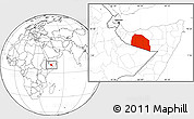Blank Location Map of Tog-Dheer