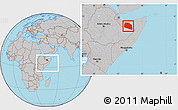 Gray Location Map of Tog-Dheer, within the entire country