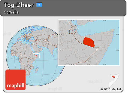 Gray Location Map of Tog-Dheer