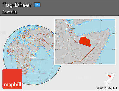 Gray Location Map of Tog-Dheer
