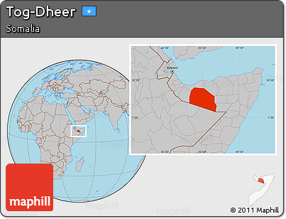 Gray Location Map of Tog-Dheer
