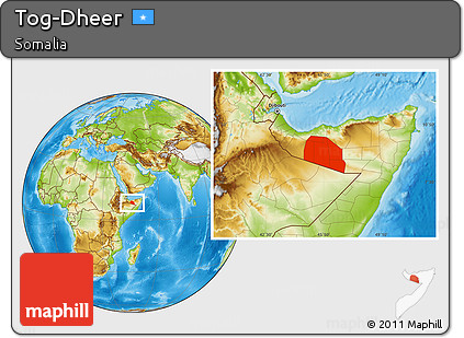 Physical Location Map of Tog-Dheer