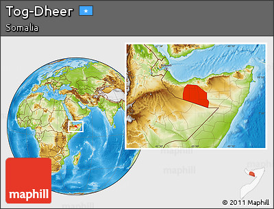 Physical Location Map of Tog-Dheer