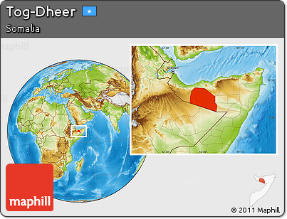 Physical Location Map of Tog-Dheer