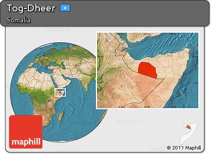 Satellite Location Map of Tog-Dheer
