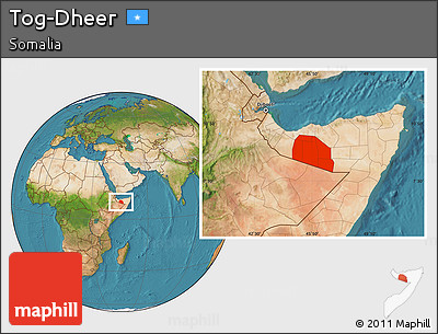 Satellite Location Map of Tog-Dheer