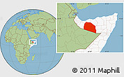 Savanna Style Location Map of Tog-Dheer, highlighted country