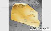 Physical Map of Tog-Dheer, darken, desaturated