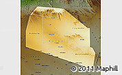 Physical Map of Tog-Dheer, darken