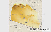 Physical Map of Tog-Dheer, shaded relief outside