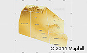 Physical Map of Tog-Dheer, single color outside