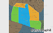 Political Map of Tog-Dheer, darken, semi-desaturated