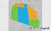 Political Map of Tog-Dheer, lighten, desaturated