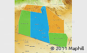Political Map of Tog-Dheer, physical outside