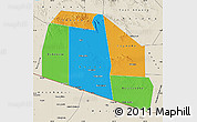 Political Map of Tog-Dheer, shaded relief outside