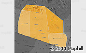 Political Shades Map of Tog-Dheer, darken, desaturated