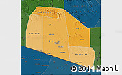 Political Shades Map of Tog-Dheer, darken