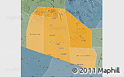 Political Shades Map of Tog-Dheer, semi-desaturated