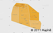 Political Shades Map of Tog-Dheer, single color outside