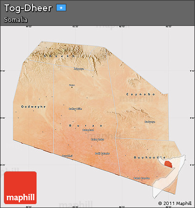 Satellite Map of Tog-Dheer, cropped outside